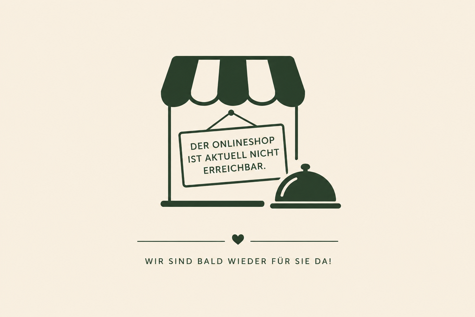 Der Onlineshop ist nicht erreichbar.